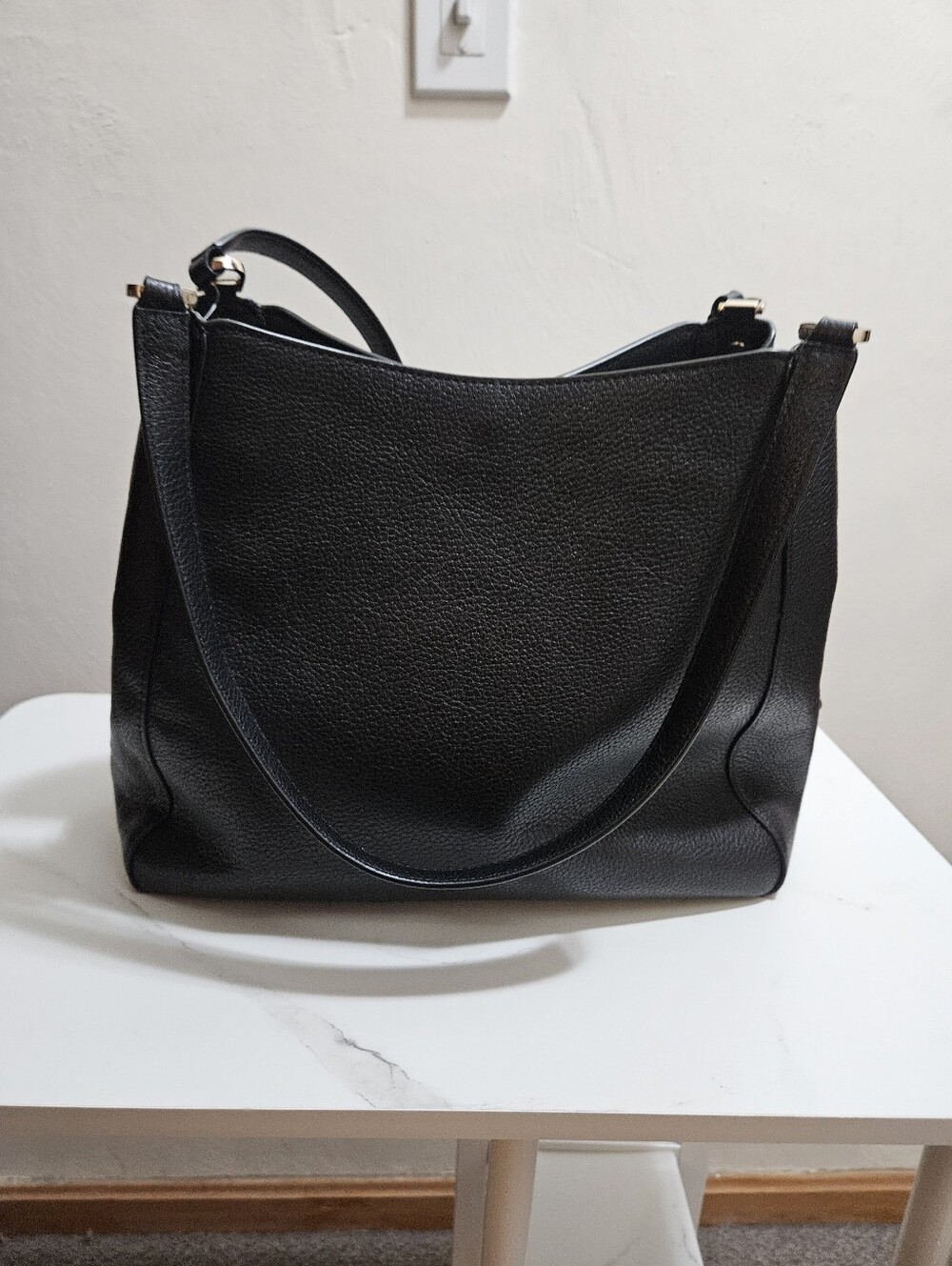 kate spade Black Pebbled Leather Shoulder Tote. EC - Picture 2 of 8